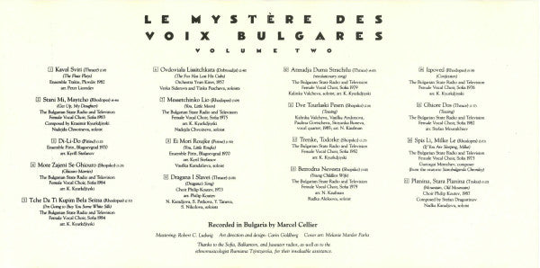 Le Mystère Des Voix Bulgares : Volume Two (CD, Album)