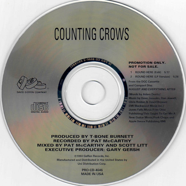 Counting Crows : Round Here (CD, Single, Promo)