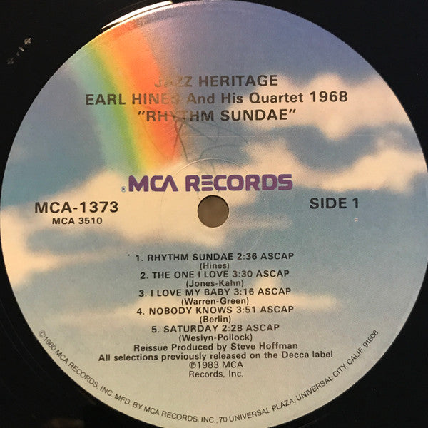 Earl Hines And His Quartet : Rhythm Sundae (LP)