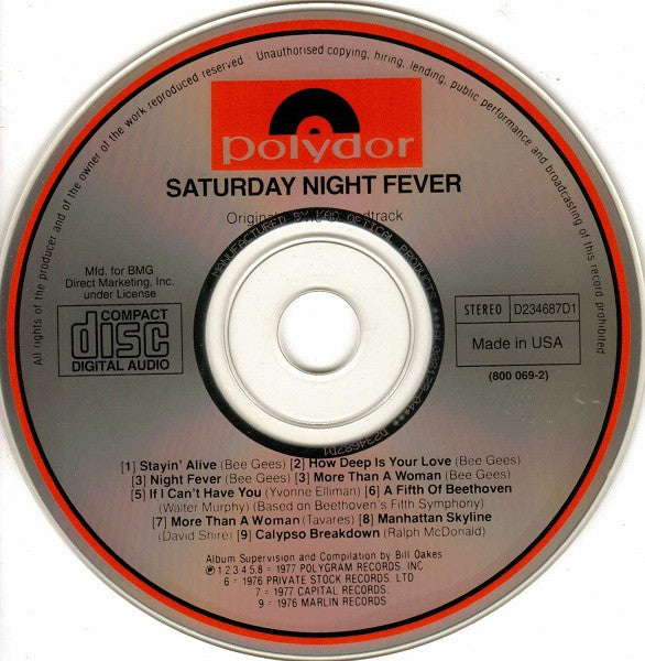 Various : Saturday Night Fever (The Original Movie Sound Track) (2xCD, Album, Comp, Club, RE)