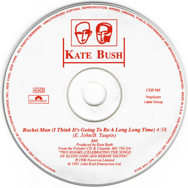 Kate Bush : Rocket Man  (CD, Single, Promo)