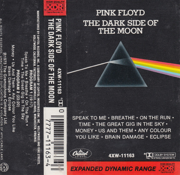 Pink Floyd : The Dark Side Of The Moon (Cass, Album, RE, Dol)