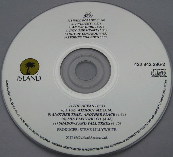 U2 : Boy (CD, Album, RE)