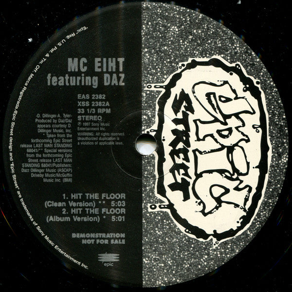 MC Eiht Featuring Daz Dillinger : Hit The Floor (12", Single, Promo)