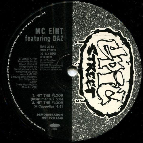 MC Eiht Featuring Daz Dillinger : Hit The Floor (12", Single, Promo)