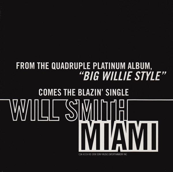 Will Smith : Miami (CD, Single, Promo)