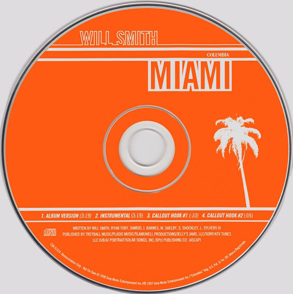 Will Smith : Miami (CD, Single, Promo)