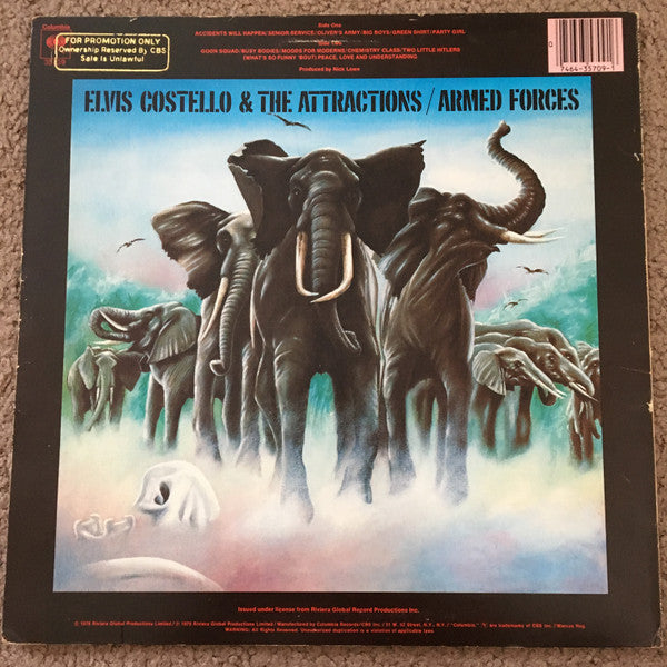 Elvis Costello & The Attractions : Armed Forces (LP, Album, Promo, CSM + 7", EP, Ltd, Promo, CSM)