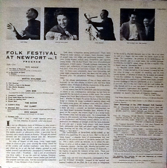 Various : Folk Festival At Newport (LP, Mono)