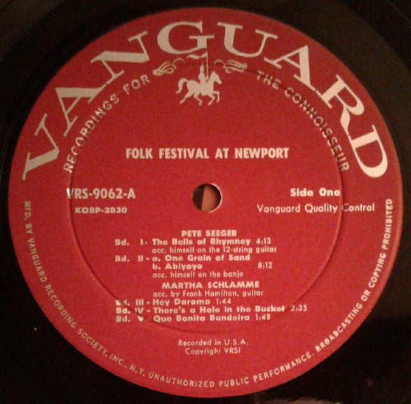 Various : Folk Festival At Newport (LP, Mono)