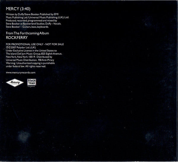 Duffy : Mercy (CD, Single, Promo)