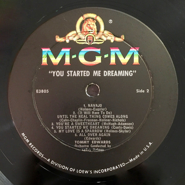 Tommy Edwards : You Started Me Dreaming (LP)