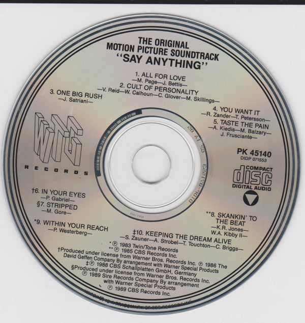 Various : Say Anything… - The Original Motion Picture Soundtrack (CD, Comp)