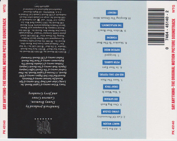 Various : Say Anything… - The Original Motion Picture Soundtrack (CD, Comp)