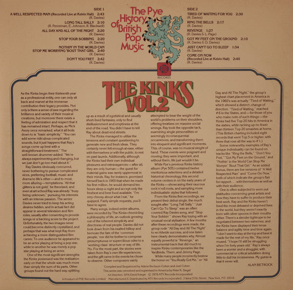 The Kinks : The Kinks Vol. 2 (LP, Comp, Gat)