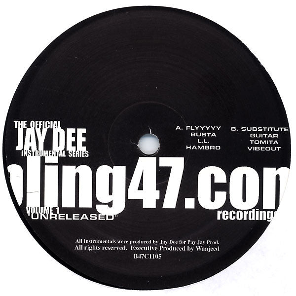 Jay Dee : The Official Instrumental Series Vol.1 (12")