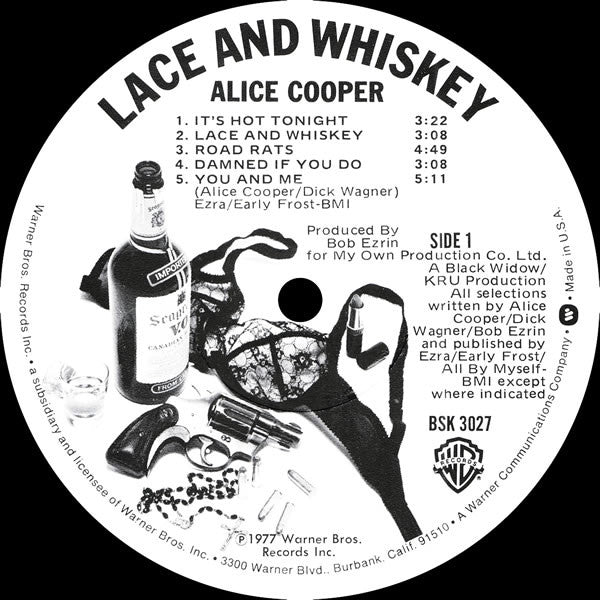 Alice Cooper (2) : Lace And Whiskey (LP, Album, Jac)