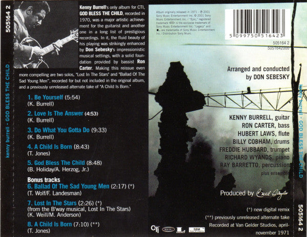 Kenny Burrell : God Bless The Child (CD, Album, RE, RM)