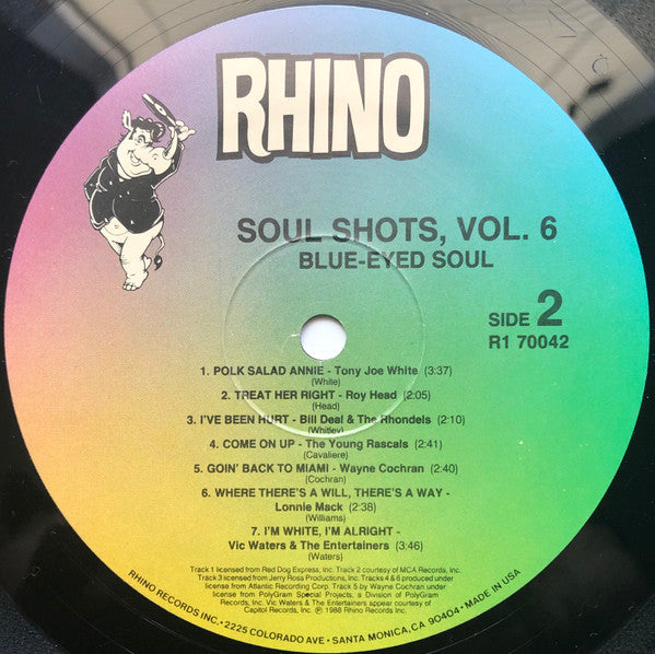 Various : Soul Shots Volume 6: "I'm White, I'm Alright" - Blue-Eyed Soul (LP, Comp, Rai)