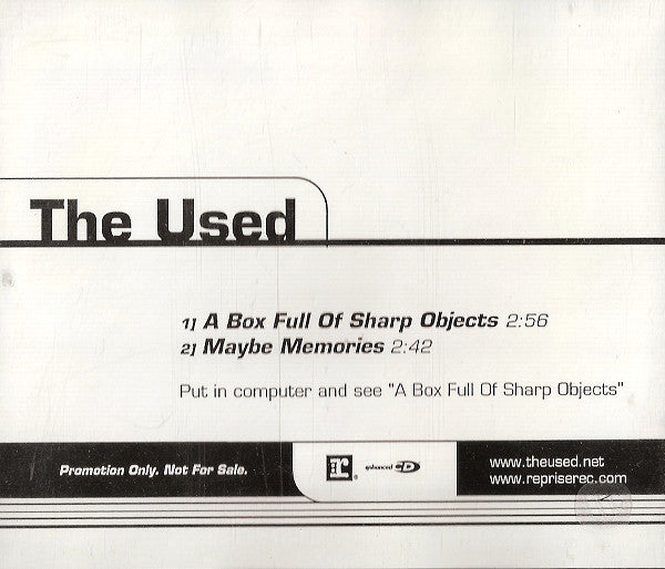 The Used : A Box Full Of Sharp Objects (CD, Single, Enh, Promo)