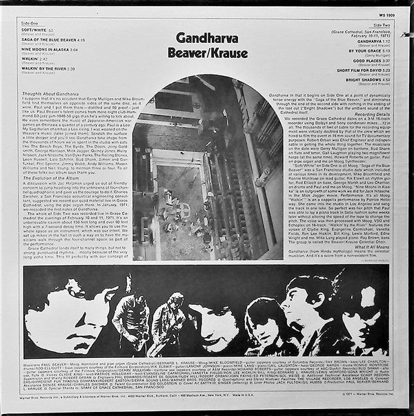 Beaver & Krause : Gandharva (LP, Album, Pit)