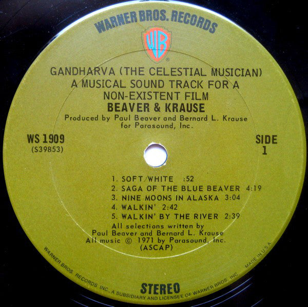 Beaver & Krause : Gandharva (LP, Album, Pit)