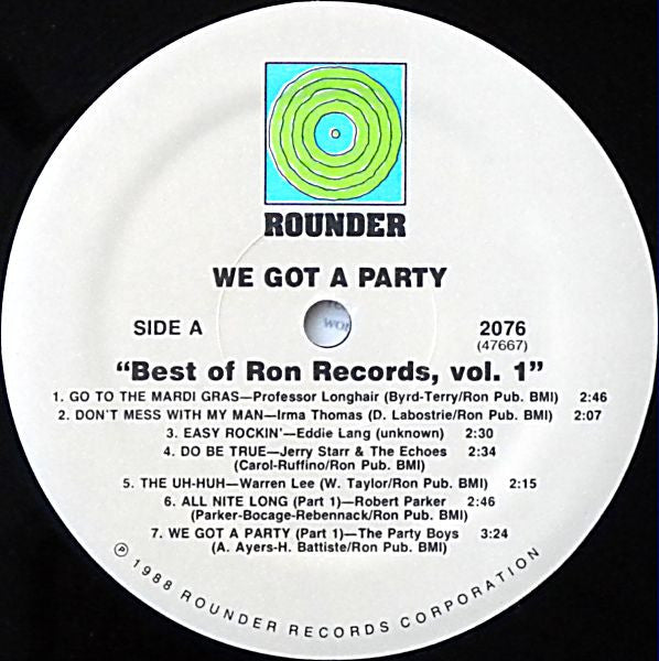 Various : We Got A Party! The Best Of Ron Records Volume 1 (LP, Comp)