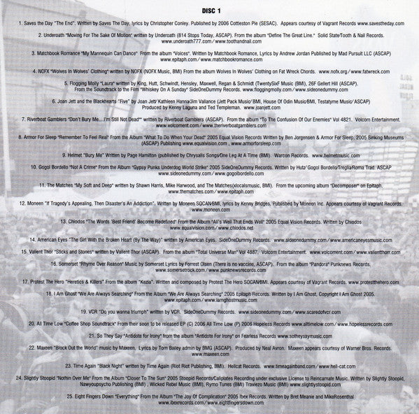 Various : Vans Warped Tour '06 (2006 Tour Compilation) (2xCD, Comp)