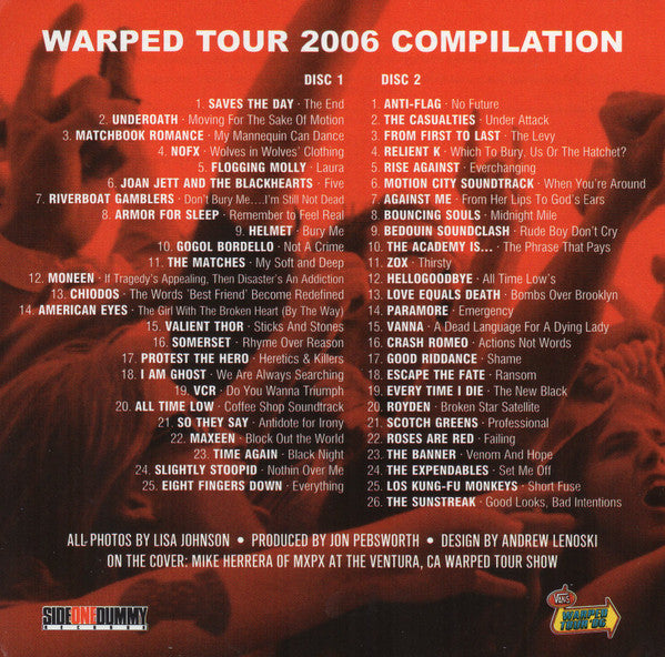 Various : Vans Warped Tour '06 (2006 Tour Compilation) (2xCD, Comp)