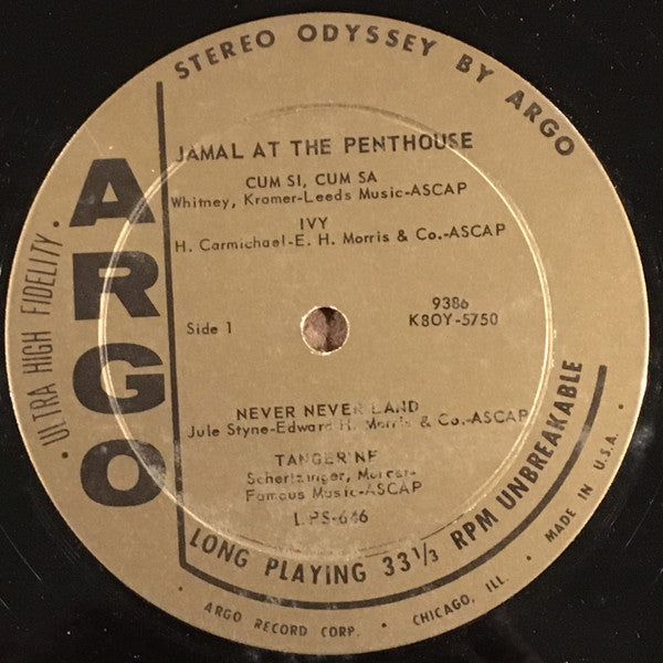 Ahmad Jamal : Jamal At The Penthouse (LP, Album)