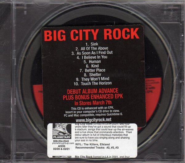 Big City Rock : Big City Rock (CD, Advance, Album, Enh, Promo)