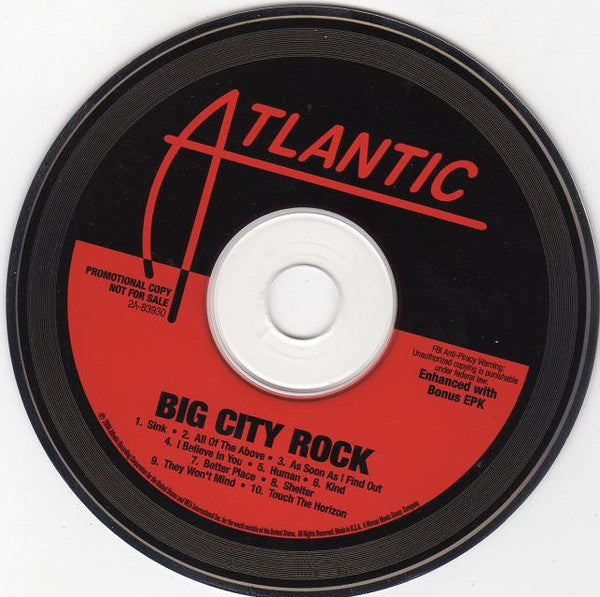 Big City Rock : Big City Rock (CD, Advance, Album, Enh, Promo)