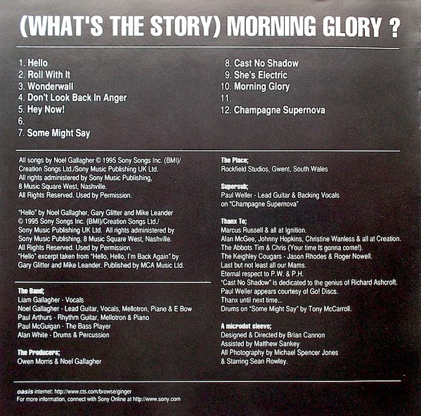 Oasis (2) : (What's The Story) Morning Glory? (CD, Album, RE, Son)