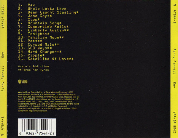 Perry Farrell : Rev (CD, Comp)
