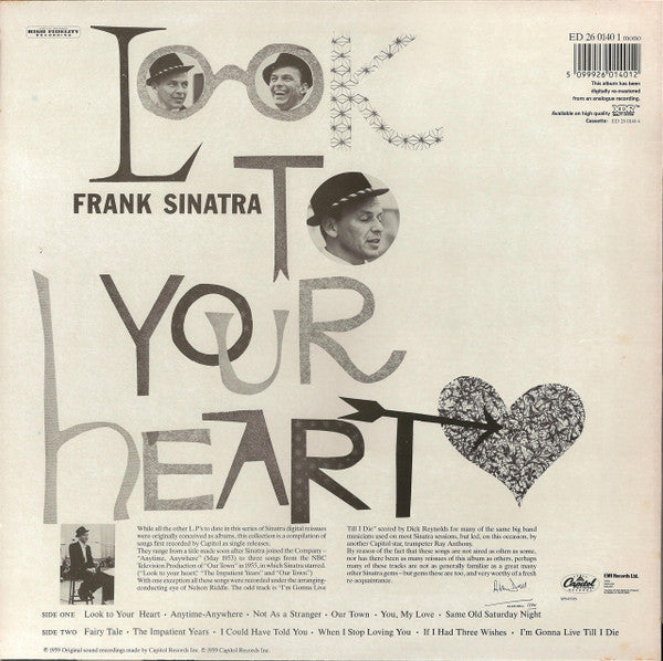 Frank Sinatra : Look To Your Heart (LP, Comp, Mono, RE, RM)