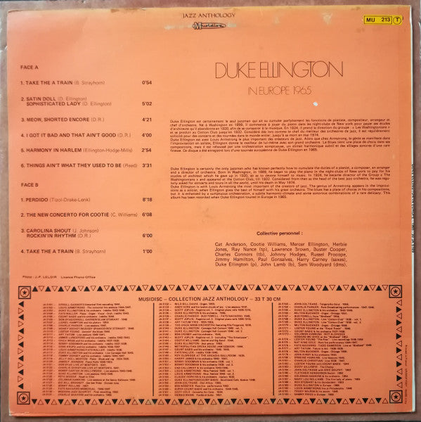 Duke Ellington : In Europe 1965 (LP)