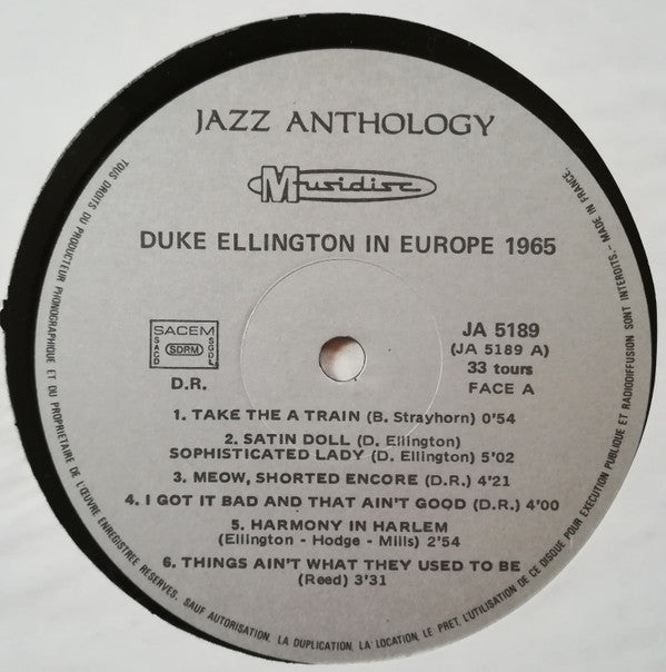 Duke Ellington : In Europe 1965 (LP)