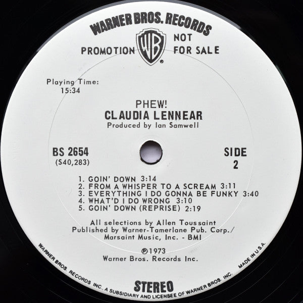 Claudia Lennear : Phew! (LP, Album, Promo, San)