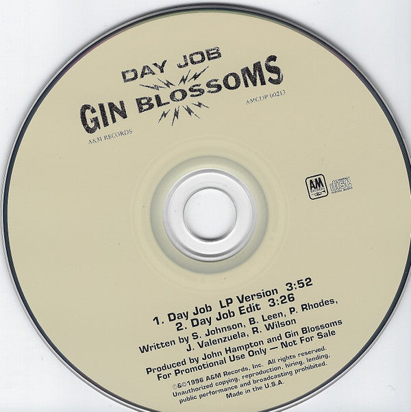 Gin Blossoms : Day Job (CD, Single, Promo)