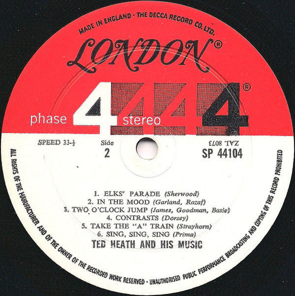 Ted Heath And His Music : Swing Is King (LP, Album, Gat)