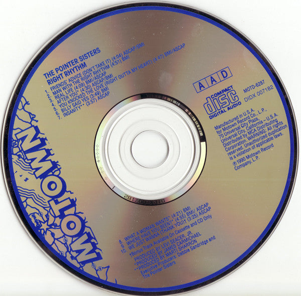 The Pointer Sisters* : Right Rhythm (CD, Album)