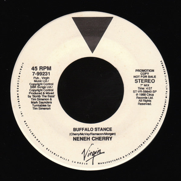 Neneh Cherry : Buffalo Stance (7", Single, Promo)