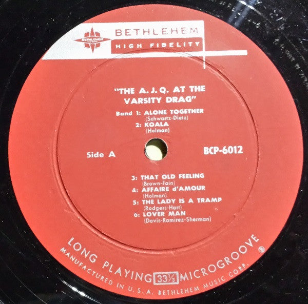 The Australian Jazz Quintet : At The Varsity Drag (LP, Album, Mono, RE, RP, Res)