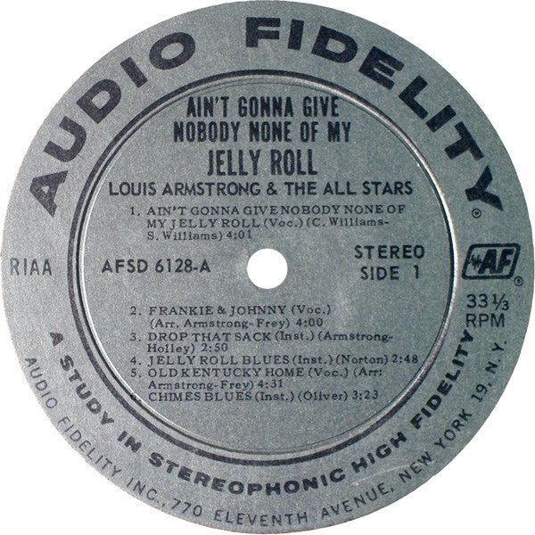 Louis Armstrong : Ain't Gonna Give Nobody None Of My Jelly Roll (LP, Album)