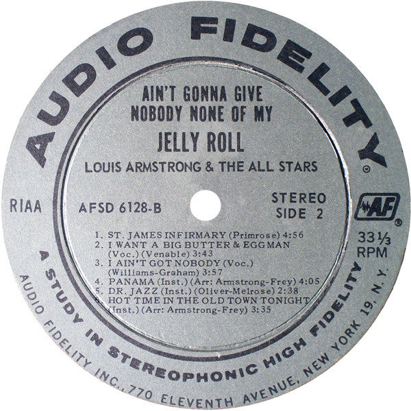 Louis Armstrong : Ain't Gonna Give Nobody None Of My Jelly Roll (LP, Album)