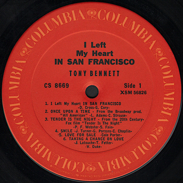 Tony Bennett : I Left My Heart In San Francisco (LP, Album, RE)