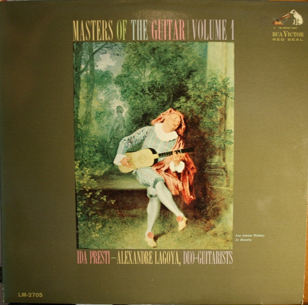 Ida Presti - Alexandre Lagoya : Masters Of The Guitar, Vol. 1 (LP, Album, Mono)