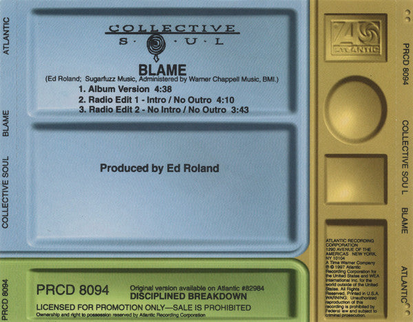 Collective Soul : Blame (CD, Single, Promo)