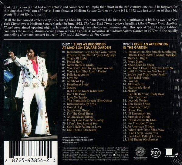 Elvis* : Elvis As Recorded At Madison Square Garden (CD, Album, RE, RM + CD, Album, RE, RM + Comp)