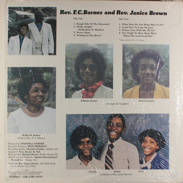 Fair Cloth Barnes And Rev. Janice Brown : Rough Side Of The Mountain (LP, Album)